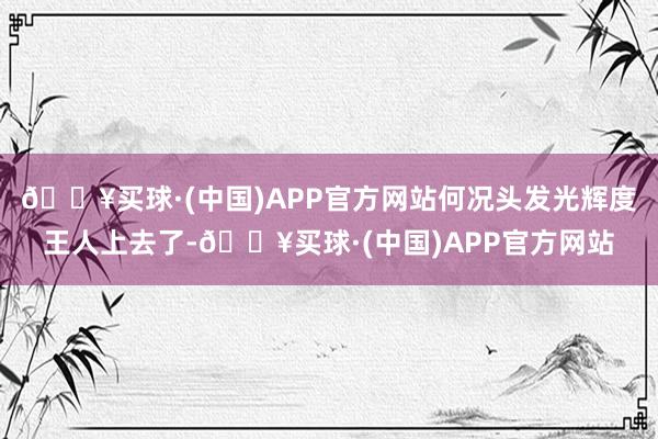 🔥买球·(中国)APP官方网站何况头发光辉度王人上去了-🔥买球·(中国)APP官方网站