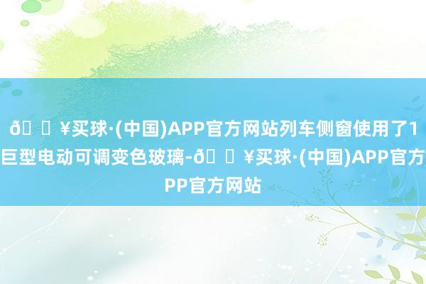 🔥买球·(中国)APP官方网站列车侧窗使用了1.9米巨型电动可调变色玻璃-🔥买球·(中国)APP官方网站