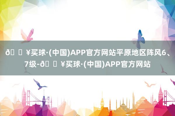 🔥买球·(中国)APP官方网站平原地区阵风6、7级-🔥买球·(中国)APP官方网站