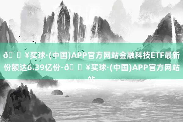 🔥买球·(中国)APP官方网站金融科技ETF最新份额达6.39亿份-🔥买球·(中国)APP官方网站