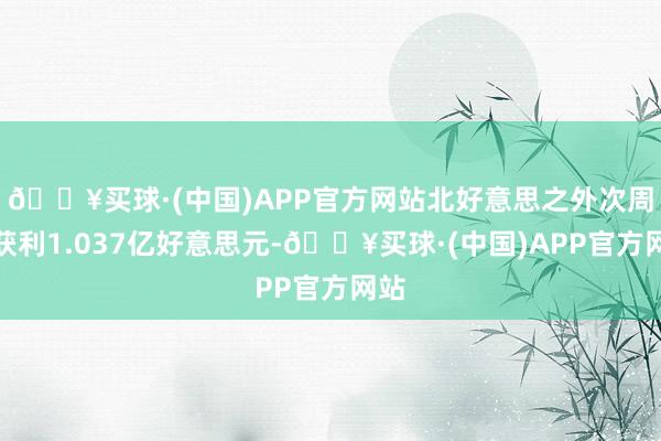 🔥买球·(中国)APP官方网站北好意思之外次周末获利1.037亿好意思元-🔥买球·(中国)APP官方网站